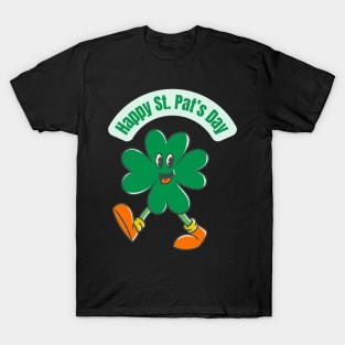 Happy Walking Four Leaf Clover T-Shirt